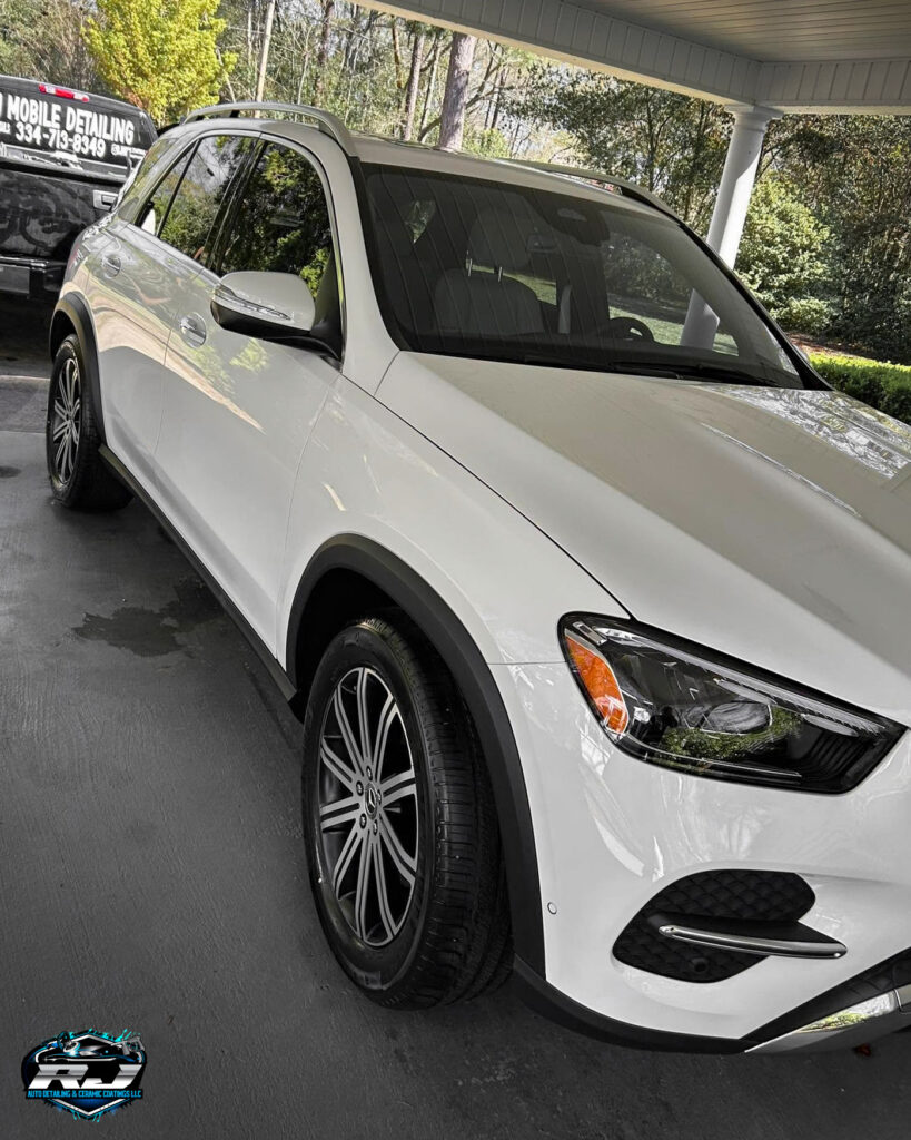 2021 Mercedes GLE450 White Auto Detailing - Passenger Side Clean