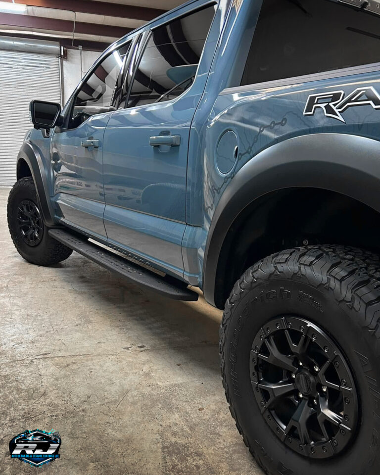 2023 Ford Raptor Light Blue - Ceramic Coating - Driver Side Shine 2
