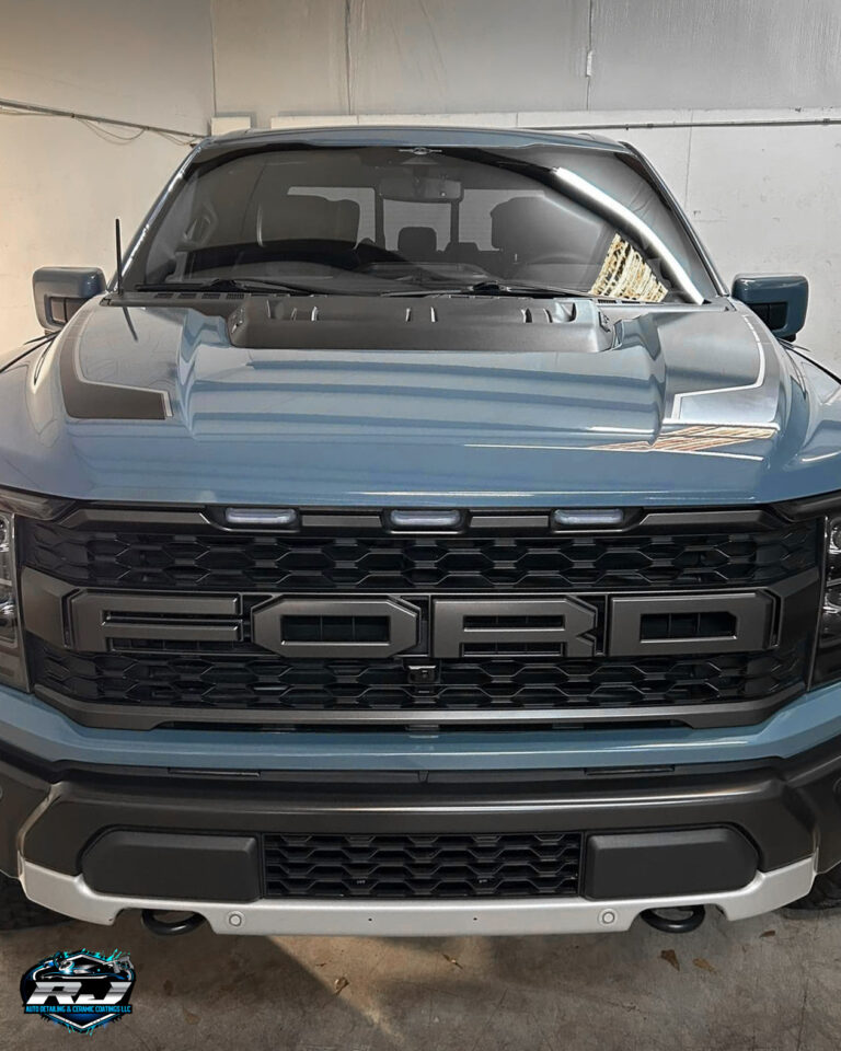 2023 Ford Raptor Light Blue - Ceramic Coating - Front End Shine 2