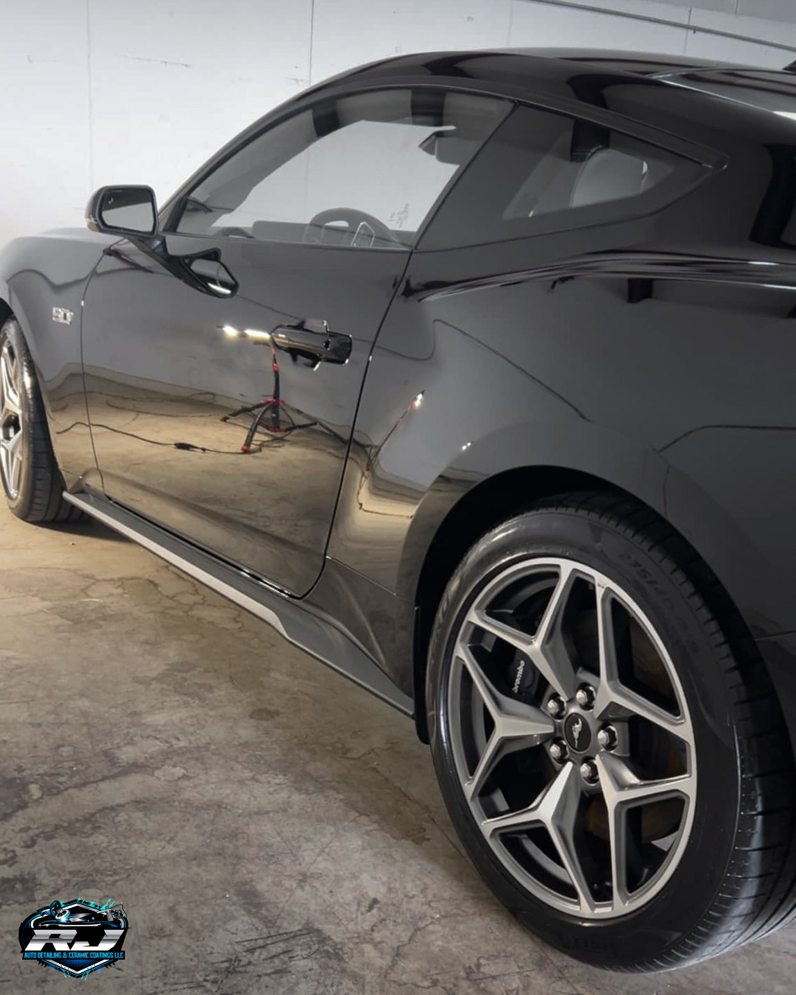 2024 Ford Mustang GT Black - Ceramic Coating - Driver Side Shine