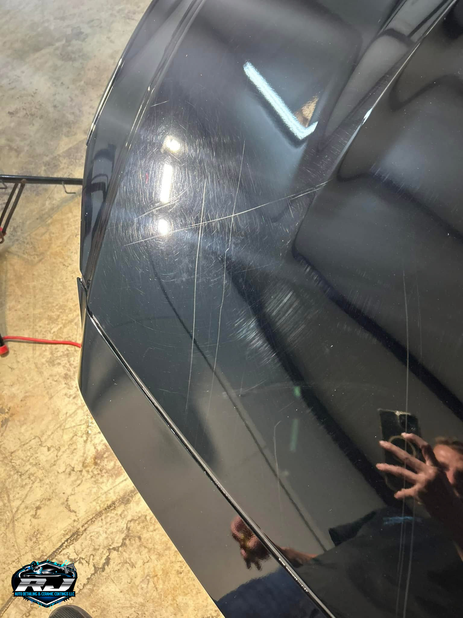 2024 Ford Mustang GT Black - Ceramic Coating - Hood with Scratches