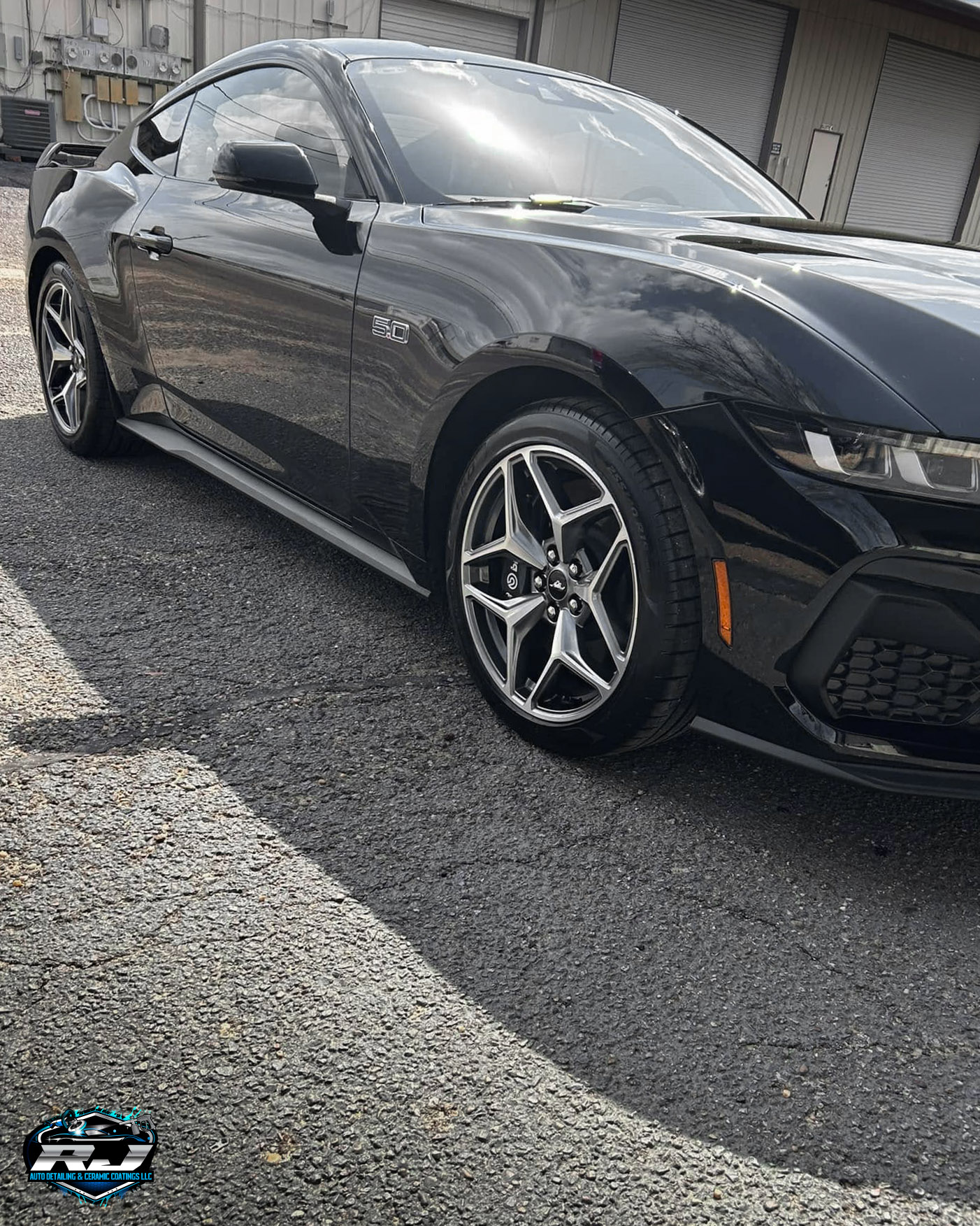 2024 Ford Mustang GT Black - Ceramic Coating - Passenger Side Shine